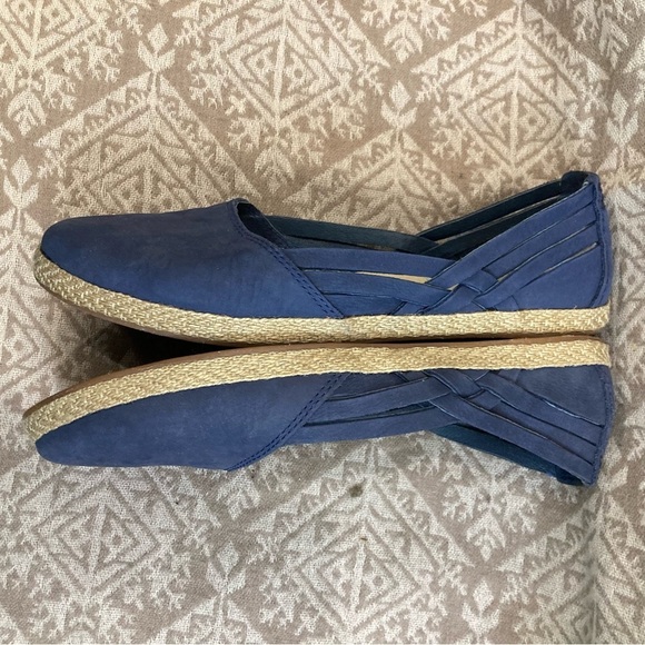 UGG Sz 7 Tippie Slip On Suede Comfort Insole Wool Back Espadrilles Ballet Flats - Picture 7 of 10